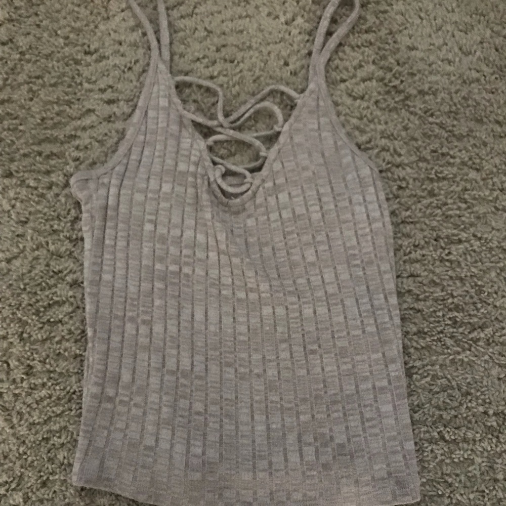 American Eagle Tan Cross Tank